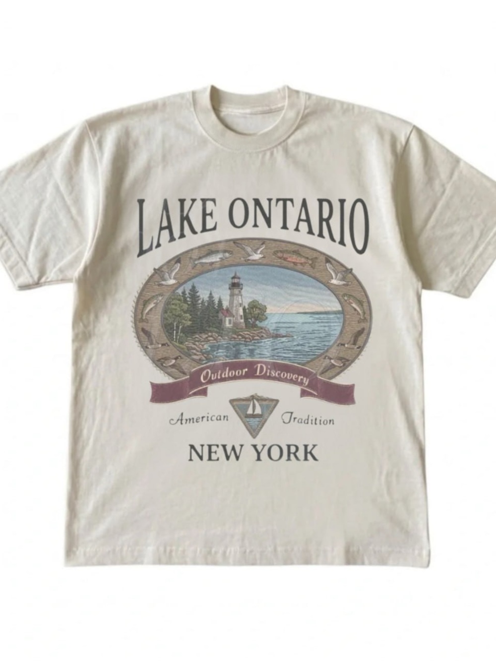 Cream Lake Ontario Graphic Tee, FDT shirt